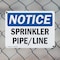 Signmission Sprinkler Pipe Line, 14 in W x Rectangle, Plastic OS-2PACK-NS-P-1014-L-18399 - alternate 6